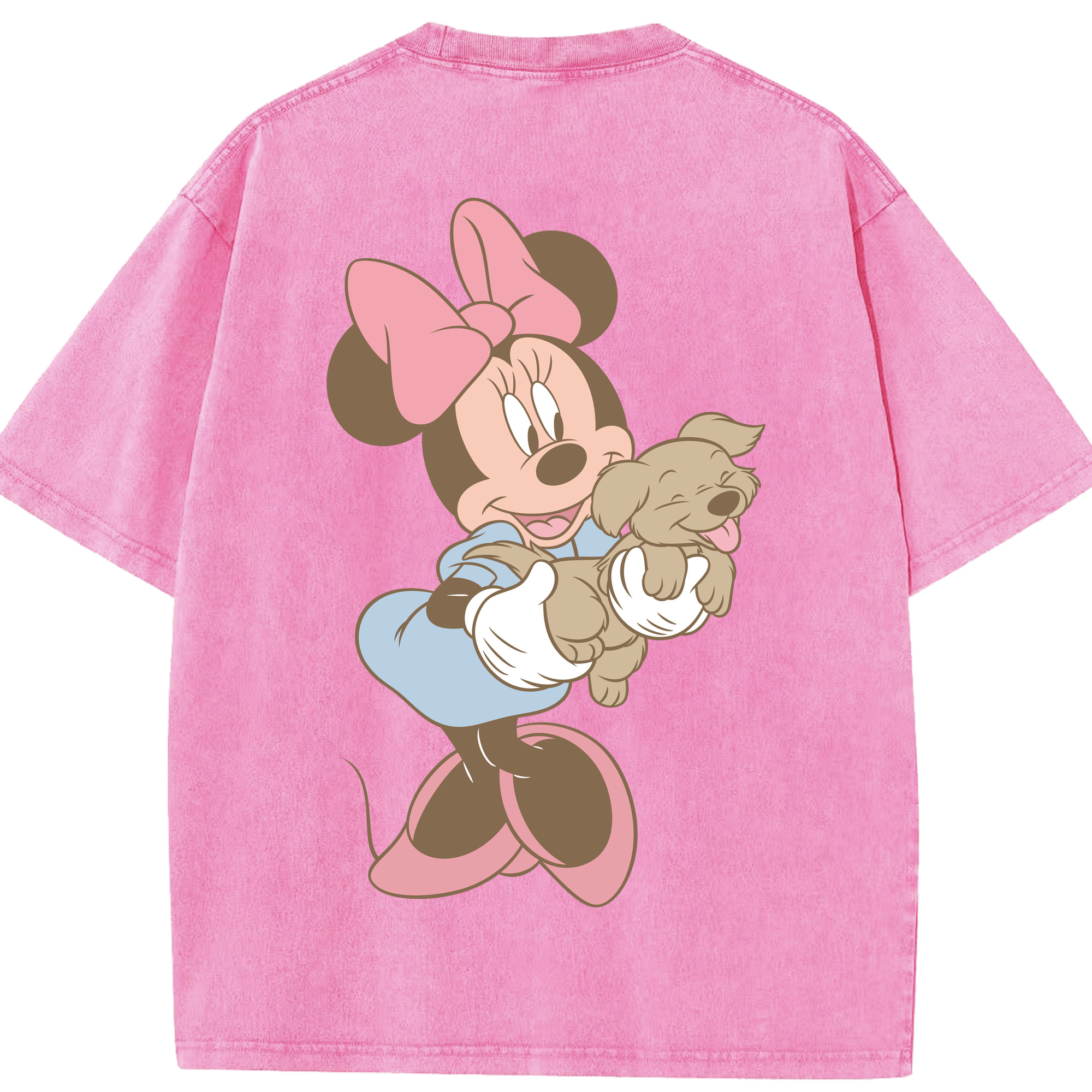 （画像用） ミッキーマウス Mickey Mouse 綿100% ヴィンテージ風 半袖Tシャツ（背面プリント）